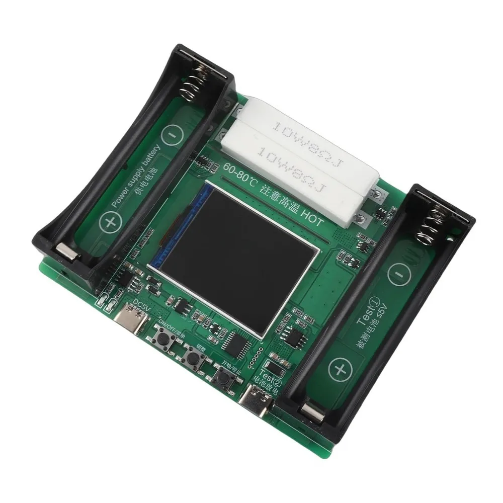 Adjustable Discharge Modes Battery Capacity Tester Type-C Interface DC 5V Input Internal Resistance Tester