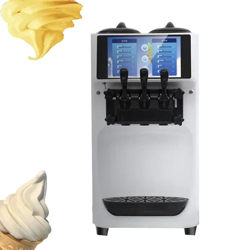 Three-color Soft Ice Cream Machine Dual-system Smart Ice Cream Machine, Touch Screen Ice Cream Maker