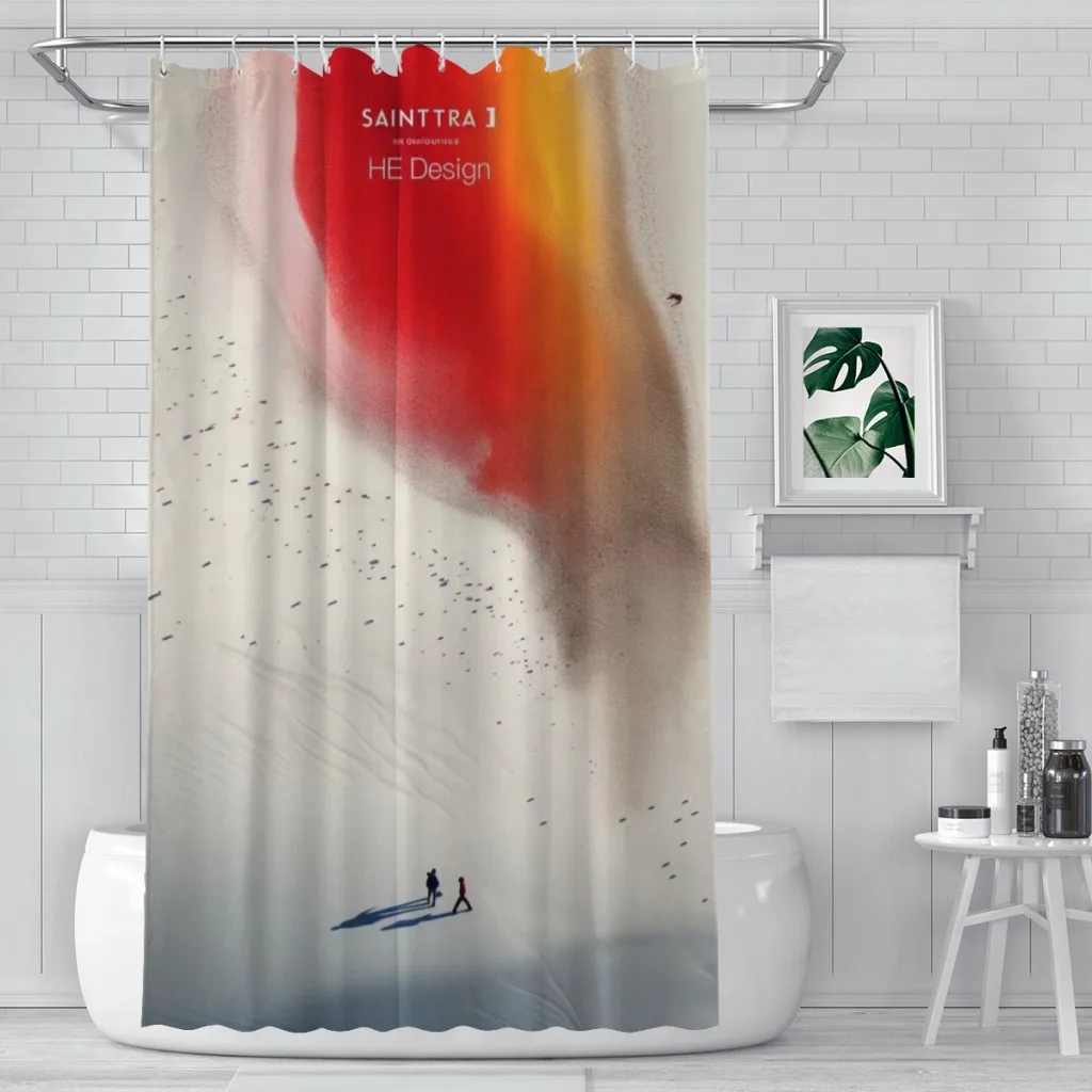 

Desert Beach Unique decor Modern Fabric Bathroom Shower Curtains art design Print Curtain