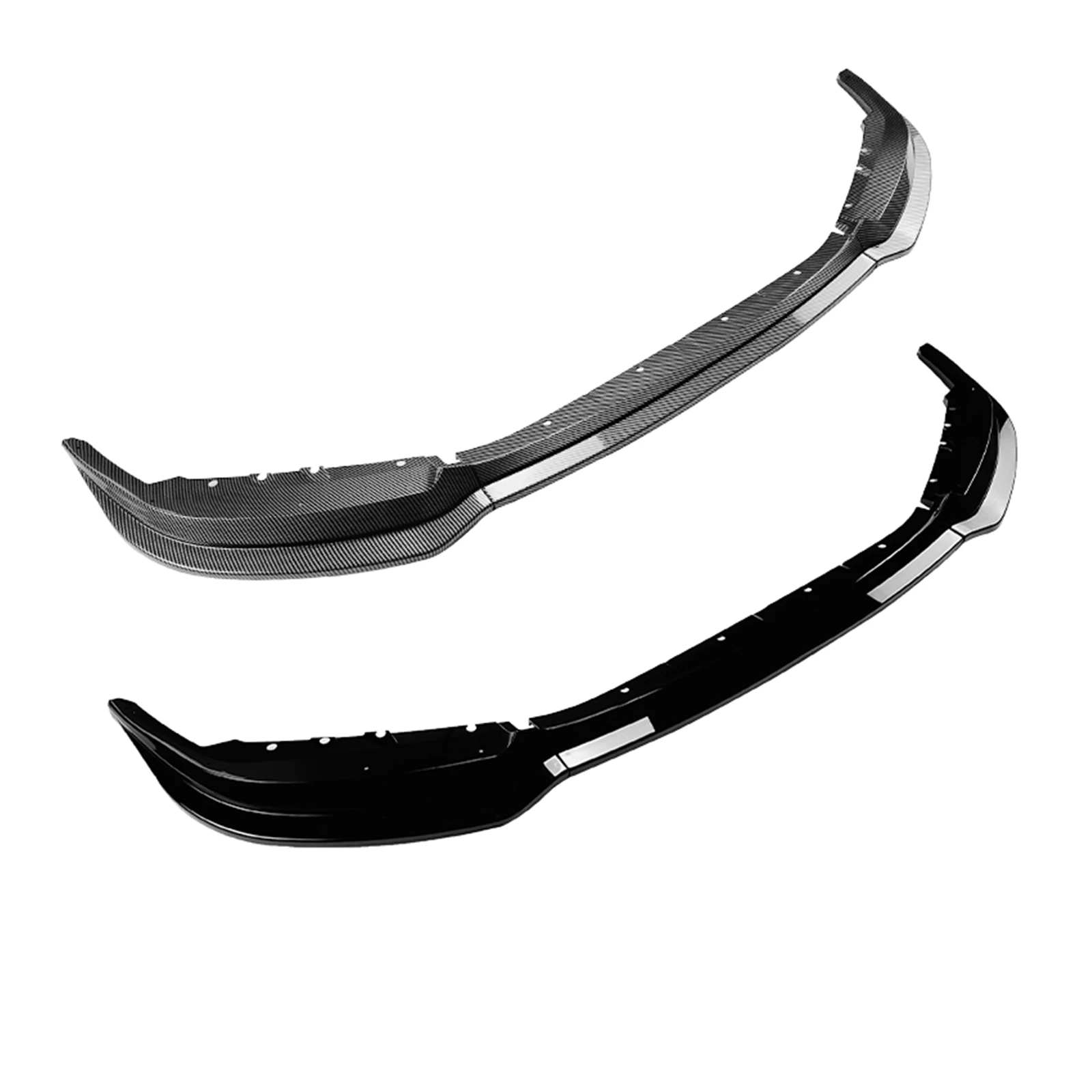 Alerón de parachoques delantero para BMW Serie 2 M2 G87 2023-2024, aspecto de fibra de carbono/negro brillante, Placa de protección de cuchilla divisora inferior