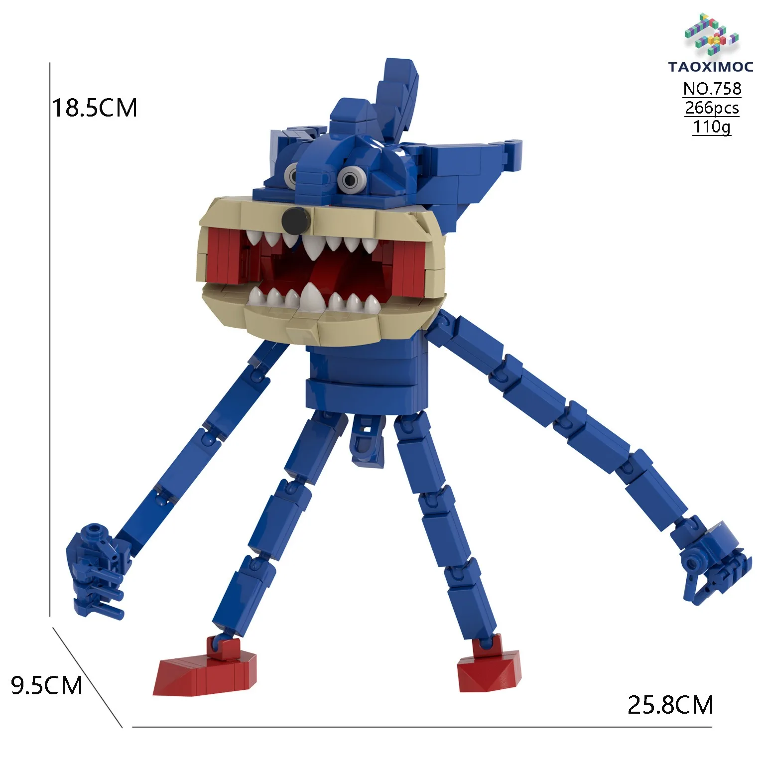 Classic Animated Character Sonices Model Building Block Horror Sinful Hedgehog Action Figure Assembling Bricks Toy Birthday Gift view 3