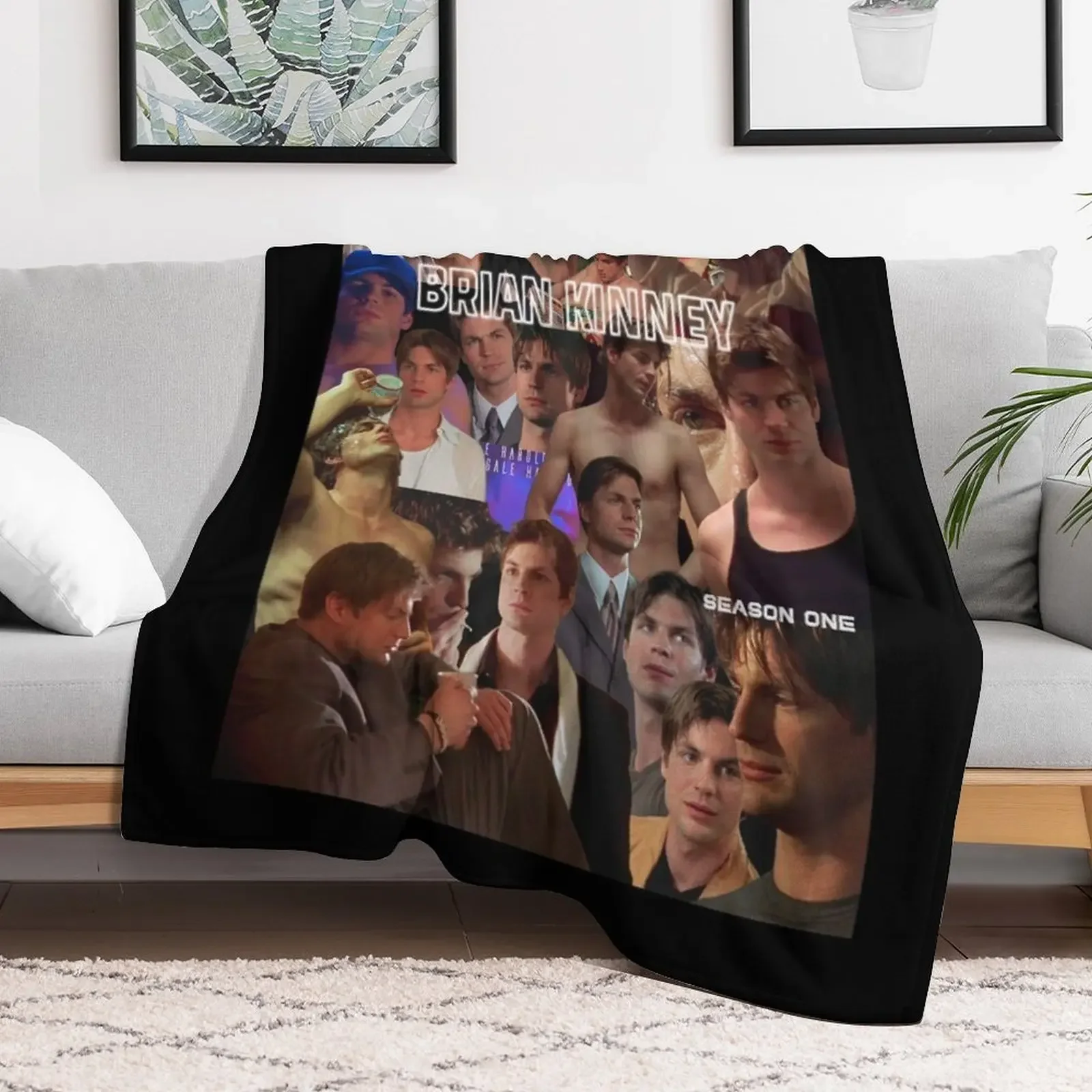 Brian Kinney: Season one Throw Blanket Summer Hairys Quilt Flannel Fabric Blankets