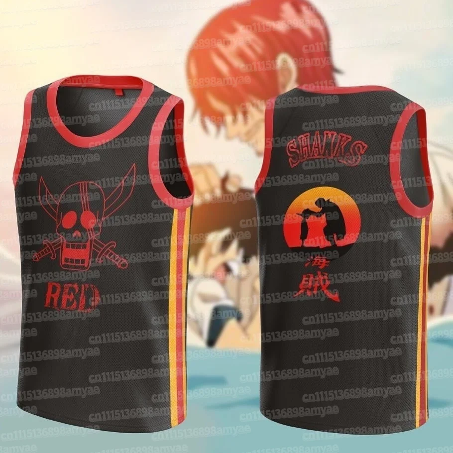 Red Shanks Classic Basketball Jersey One Piece Anime Athleisure Vest Summer Quick-dry Soft Comfy Lightweight FamilyMatching