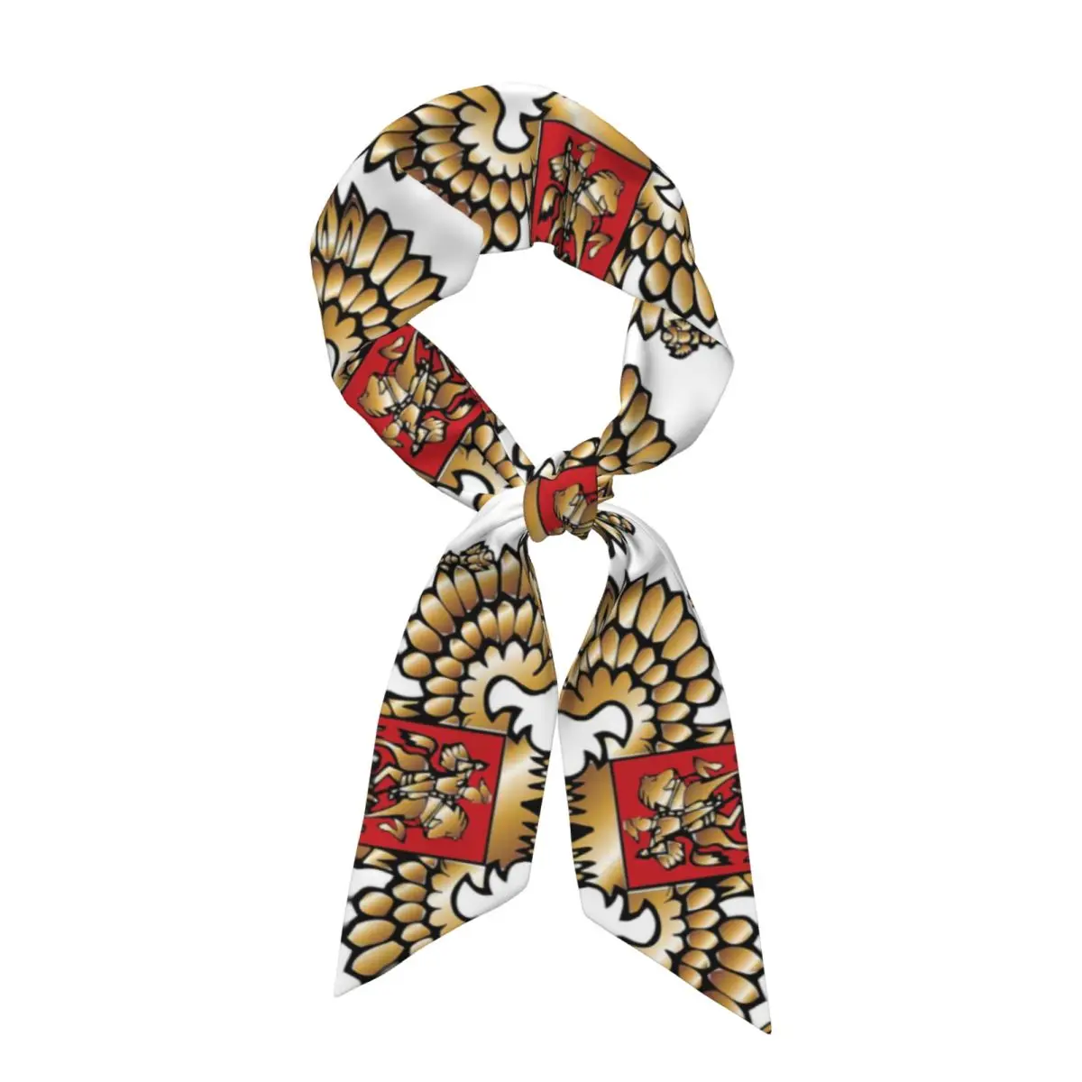 Coat Of Arms Of Russia Russian Flag Women Long Narrow Scarf Soft Skinny Scarf Multi-use Neck Head Wrap for Office Daily Party