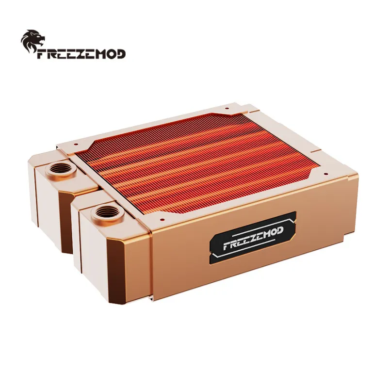 Freezemod TSRP-ZT-120SC Full Copper Industrial Computer Water Cooling Radiator Double Layer 7mm Tube 45mm Thread