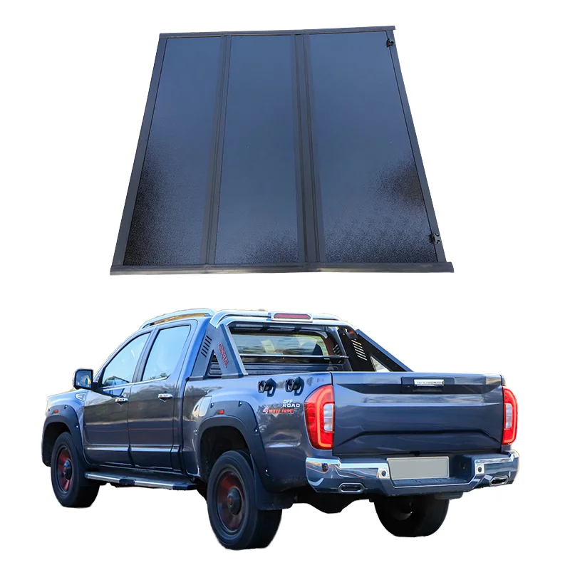 Truck Bed Cover Aluminum Hard Tri-Fold Embedded High Quality Car Accessories Tonneau Cover For Nissan Titan 5.5ft