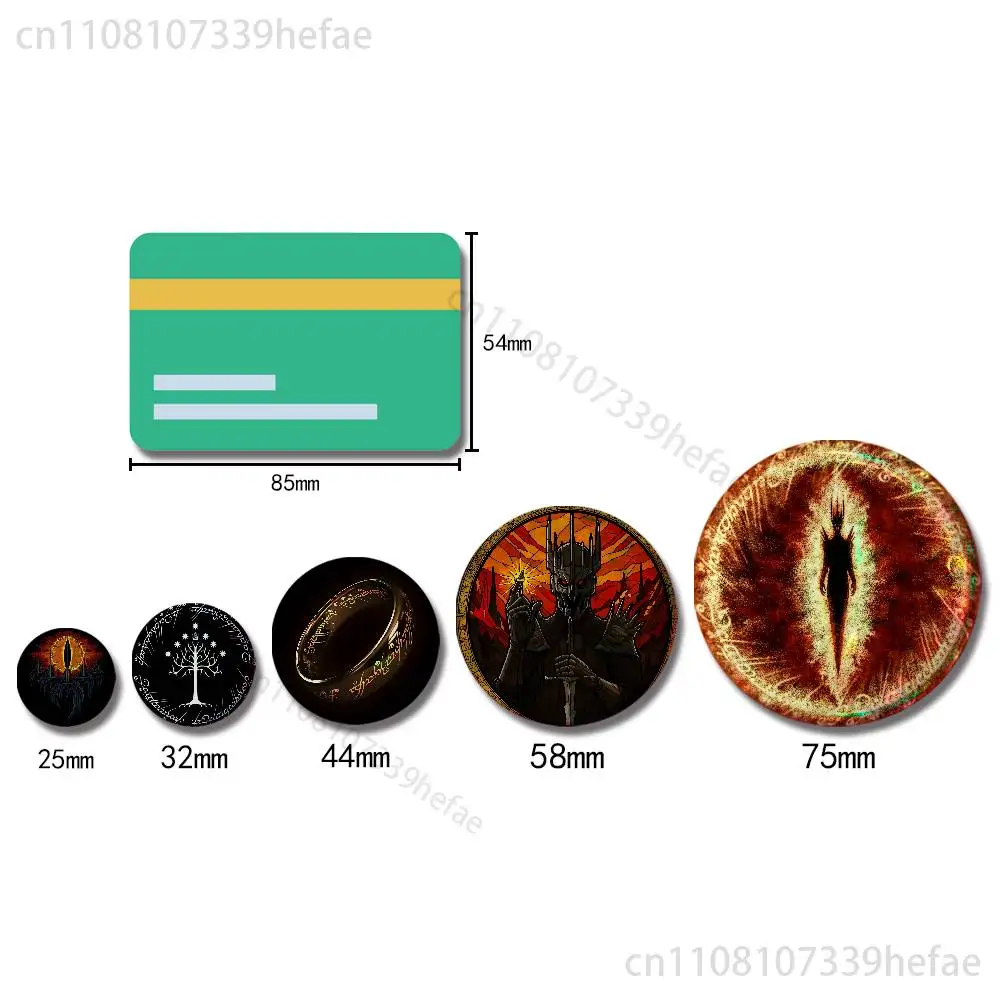 L-Lords of the R-RingES 32mm 58mm 75mm 44mm 25mm Anime Badges Brooches DIY Pins Decorations Birthday Valentine Gifts