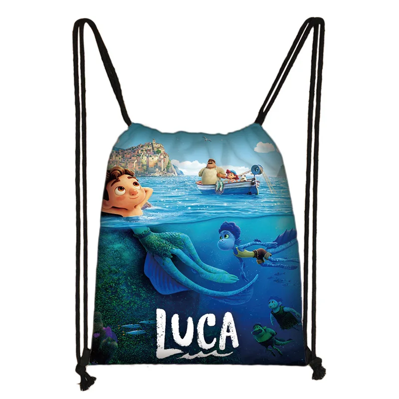 Luca Alberto-Sacos de cordão para mulheres, grande capacidade, bolsa de compras, mochila casual, sacos de viagem para adolescentes, meninos e meninas