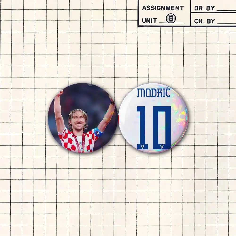 Farewell Croatia L-Luka 10 M-Modric Button Badge 2PC Sets for Bags & Clothes & Accessories Metal Pin Stylish Decoration