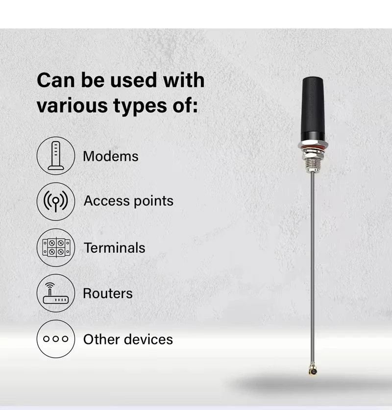 Immagine 4: Antenna di Comunicazione 2400-2500MHz per Esterni, Impermeabile, Omnidirezionale, Antenna WiFi con Montaggio a Vite su Armadio