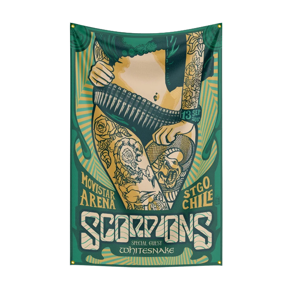 S-Sc-o-rpions Flag Professional Flag Polyester Digital Printing Flagge Banner For Decoration Garage Room Home