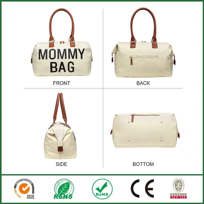 Bolsa de almacenamiento de viaje para mamá, bolsa impermeable de gran capacidad, separación húmeda y seca, bolsas de pañales para bebé, bolsas