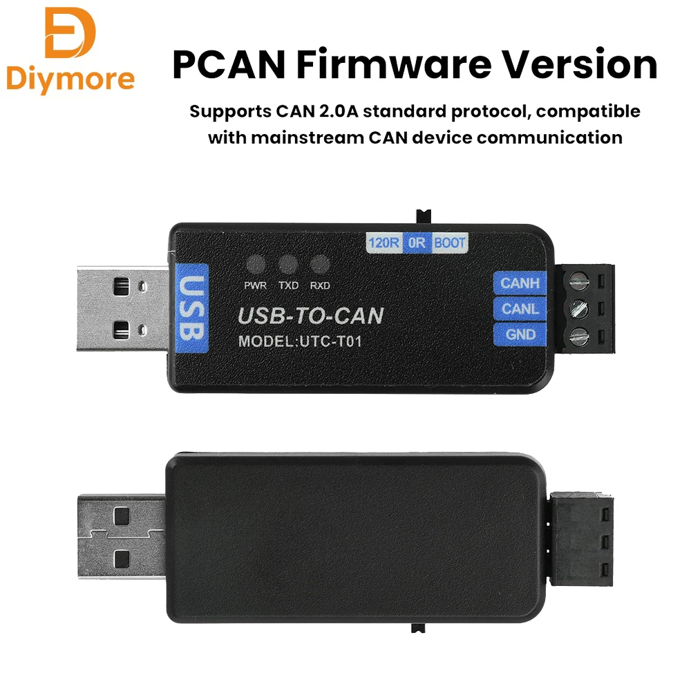 PCAN Firmware Version USB To CAN Adapter Analyzer Signal Converter CAN Communication Device Module Serial Port Converter