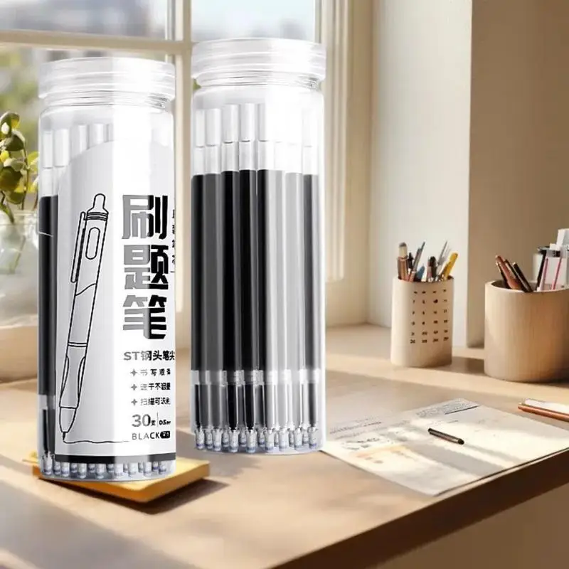 10/30/50 Pcs 0.5mm Bla Neutral Pen Refills Qui Drng Carbon Water Based Pen Refills Ballpoint Pen Refills Red Replacement