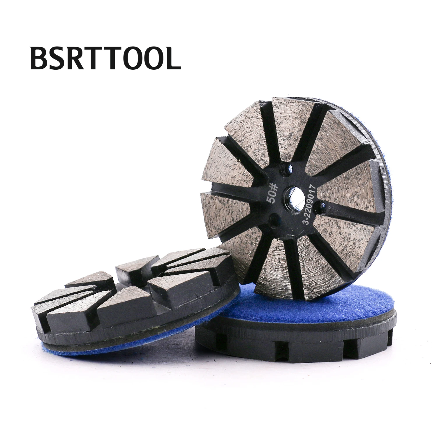 

BSRTTOOL 3" #50 Diamond Floor Polishing Pad Metal Bond Grinding Discs for Glass Stone Marble Concrete Granite