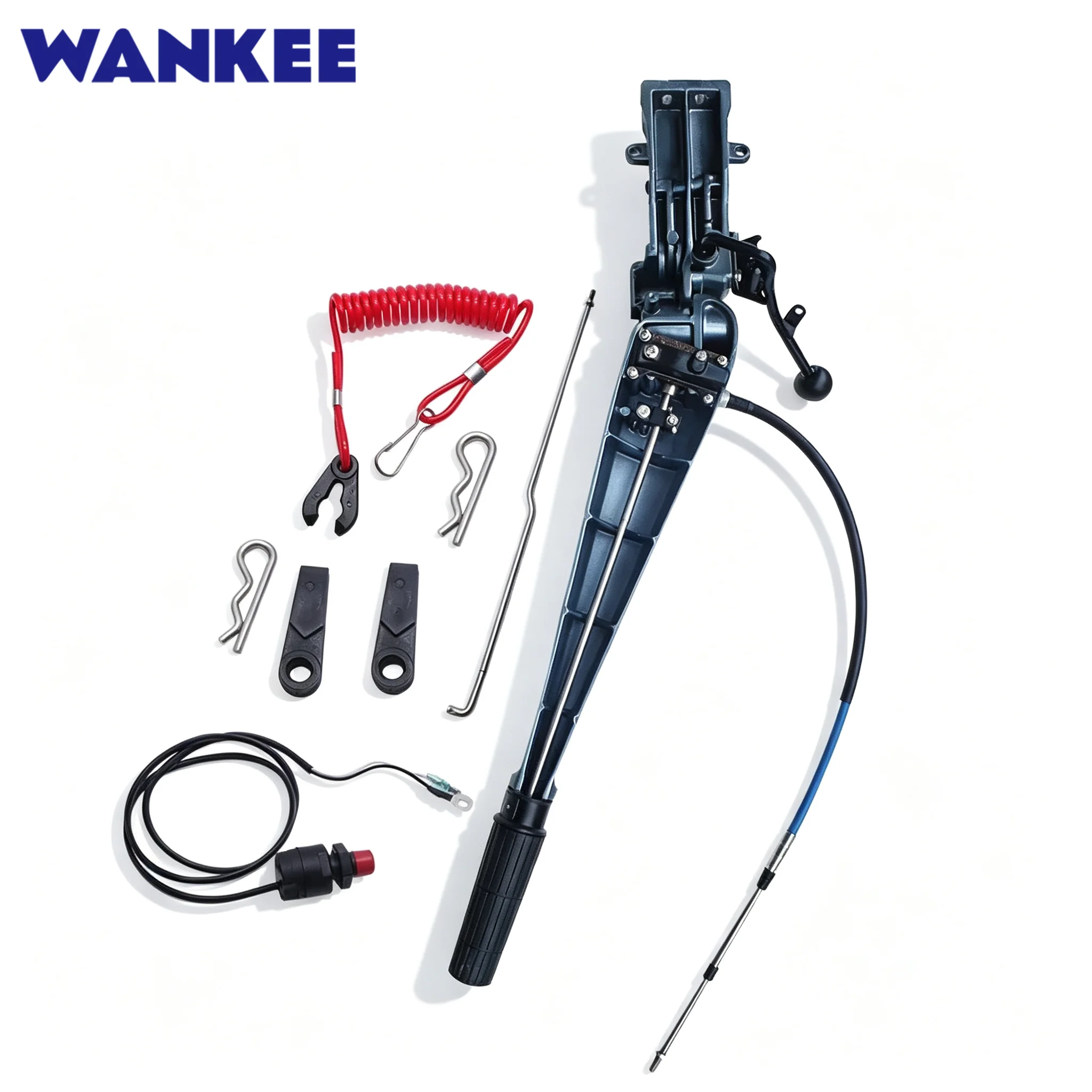 Steering Tiller Handle Assy 692-W0084-00-4D for Yamaha 75-90HP 2 Stroke Outboard Parsun T85 T90