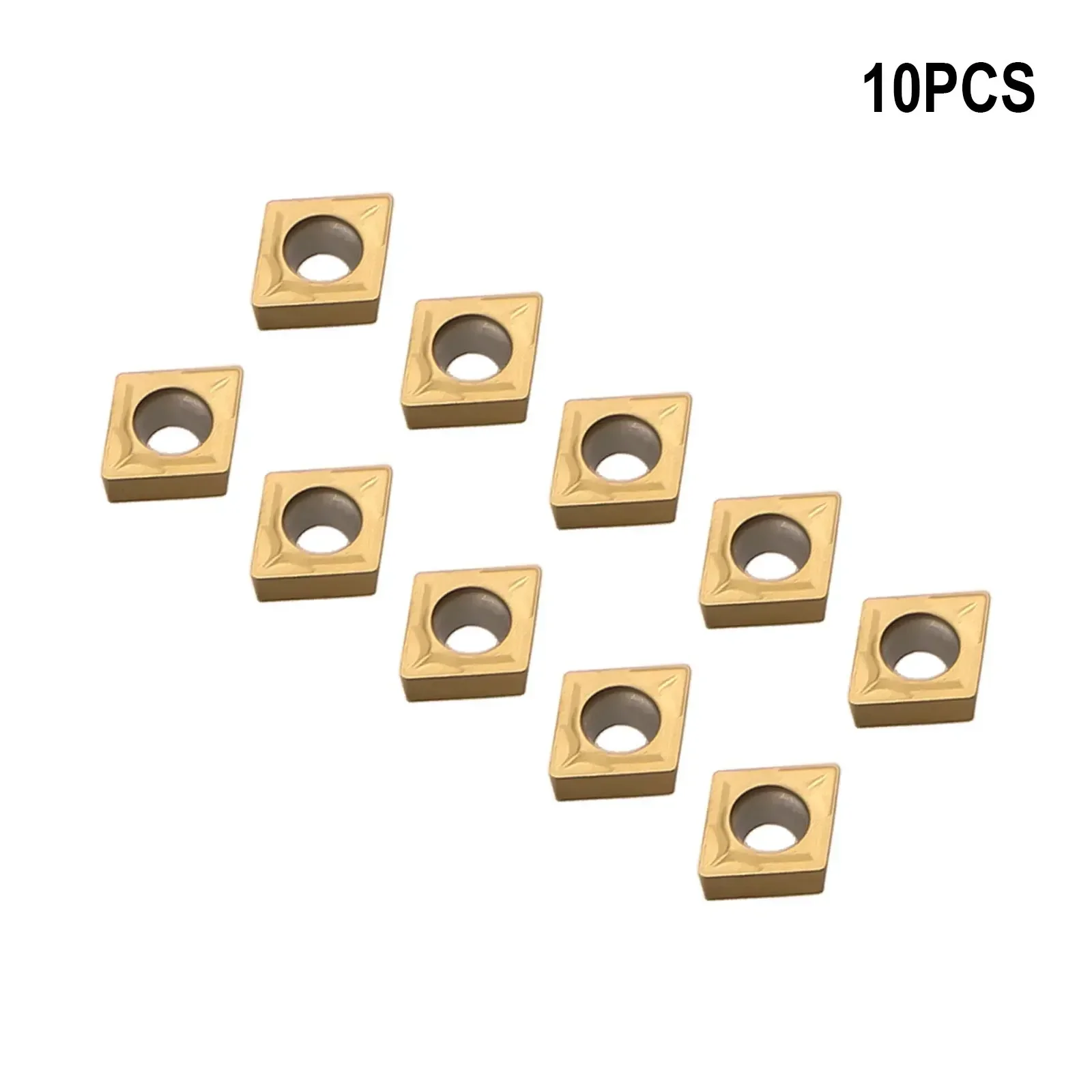 10pcs CCMT 060204 /CCMT 21.51 US735 CNC Carbide Inserts Metalworking Tool Set Precision Grinding For Semi-Finishing, Finishing