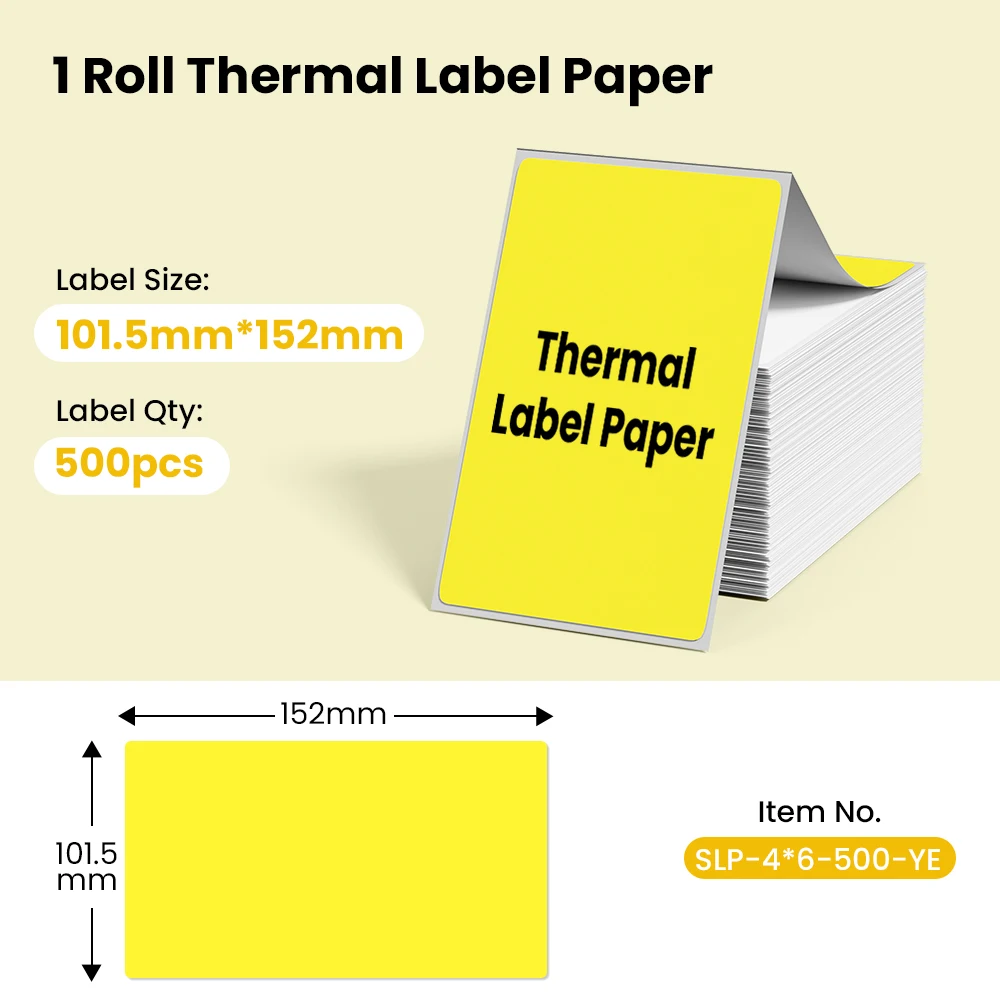 Thermal Shipping Labels 500 PCS 4x6 Fan-Fold - Compatible with 241BT, D520BT, B246D Label Printer - Low Price Fast Shipping