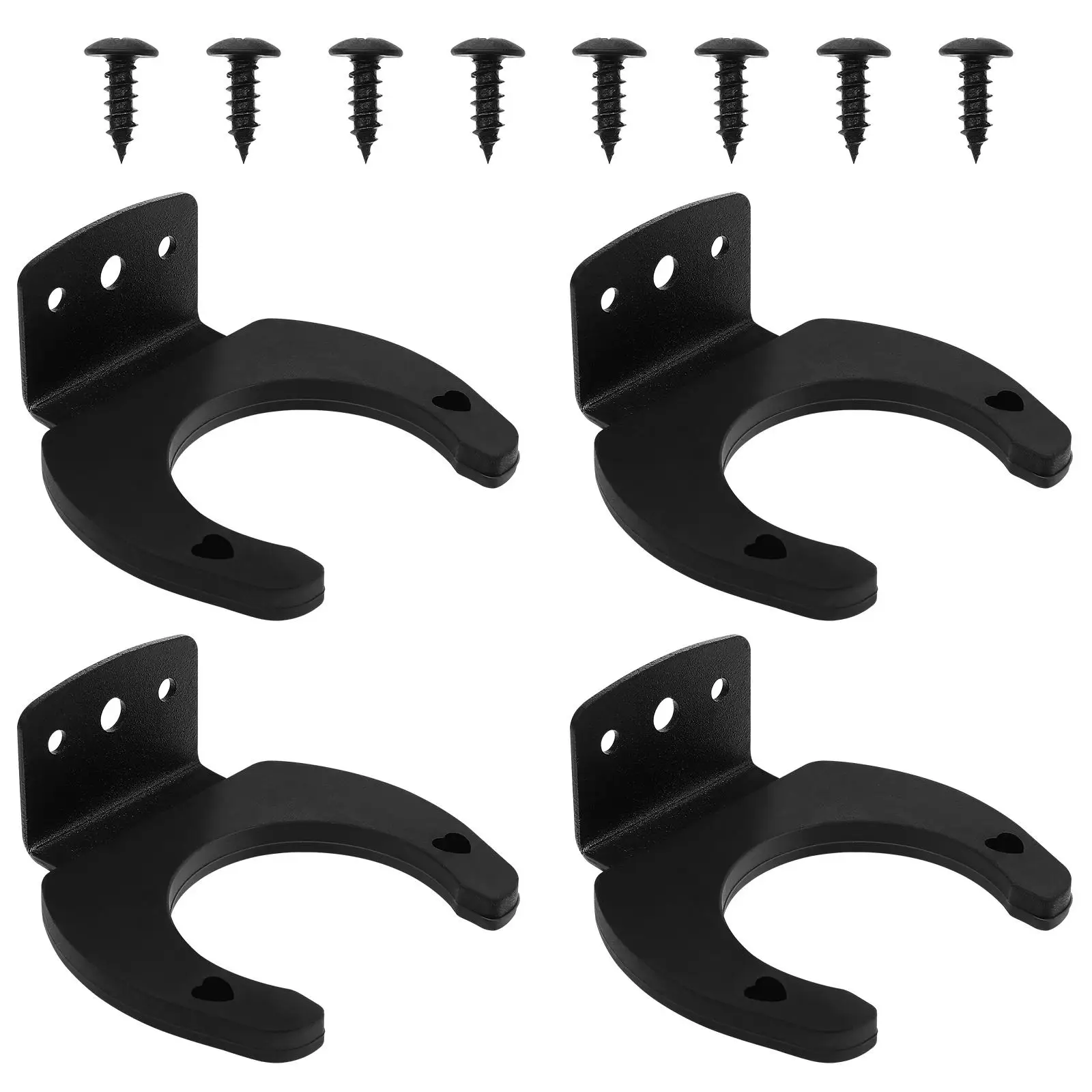 

4 Microphone Hooks Silicone Wall Mounts for KTV Home Hotel Meeting Room Stable Screw Fixation Mic Holders