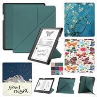Para Kindle Scribe 2024 Funda de cuero PU de 10,2 pulgadas soporte plegable múltiple Smart Auto Wake Sleep Ebook Funda con portalápices