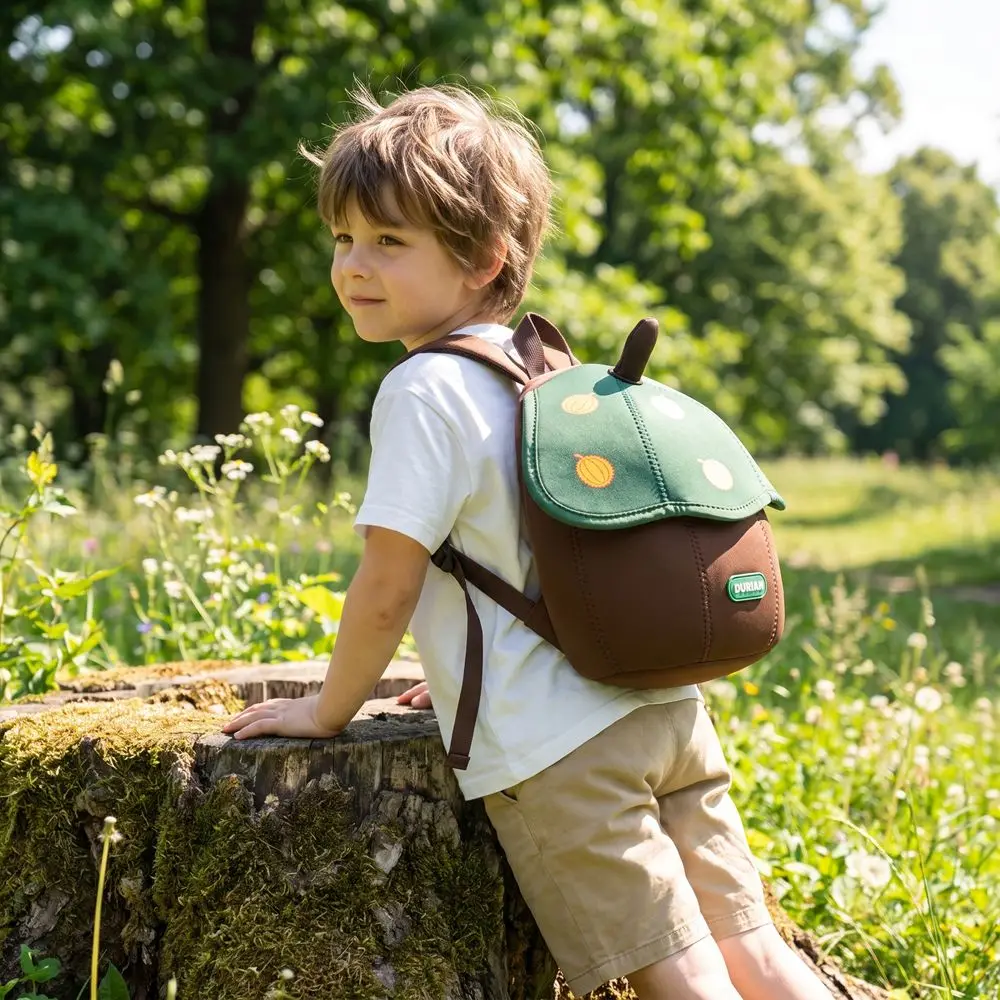 Double Shoulder Fruits Mushroom Backpack Large Capacity Korean Style Kindergarten Backpack Schoolbag Handbag Student School Bag