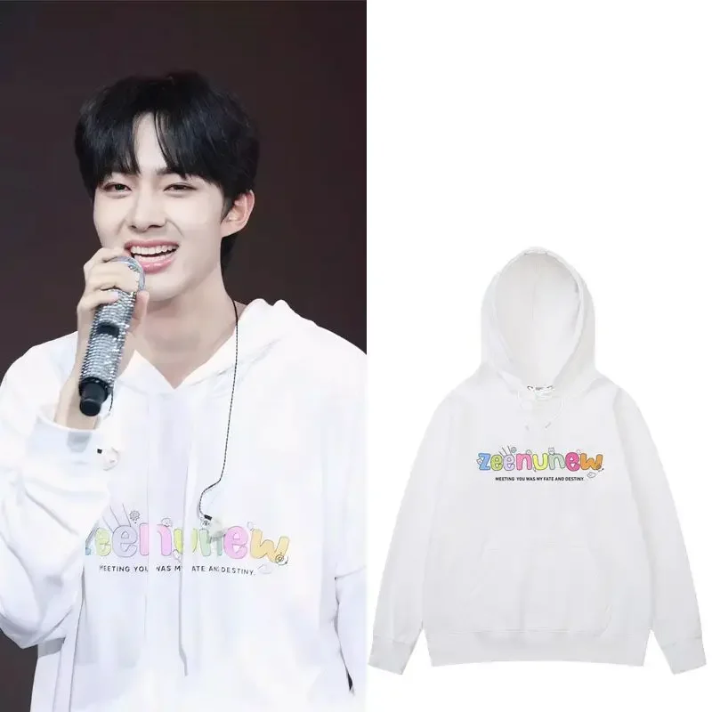 New Thai drama Cutie Pie CutiePieSeries ZeePruk NuNew ZeeNunew ZeeNew Cost casual loose student long-sleeved sweater hoodie Gift