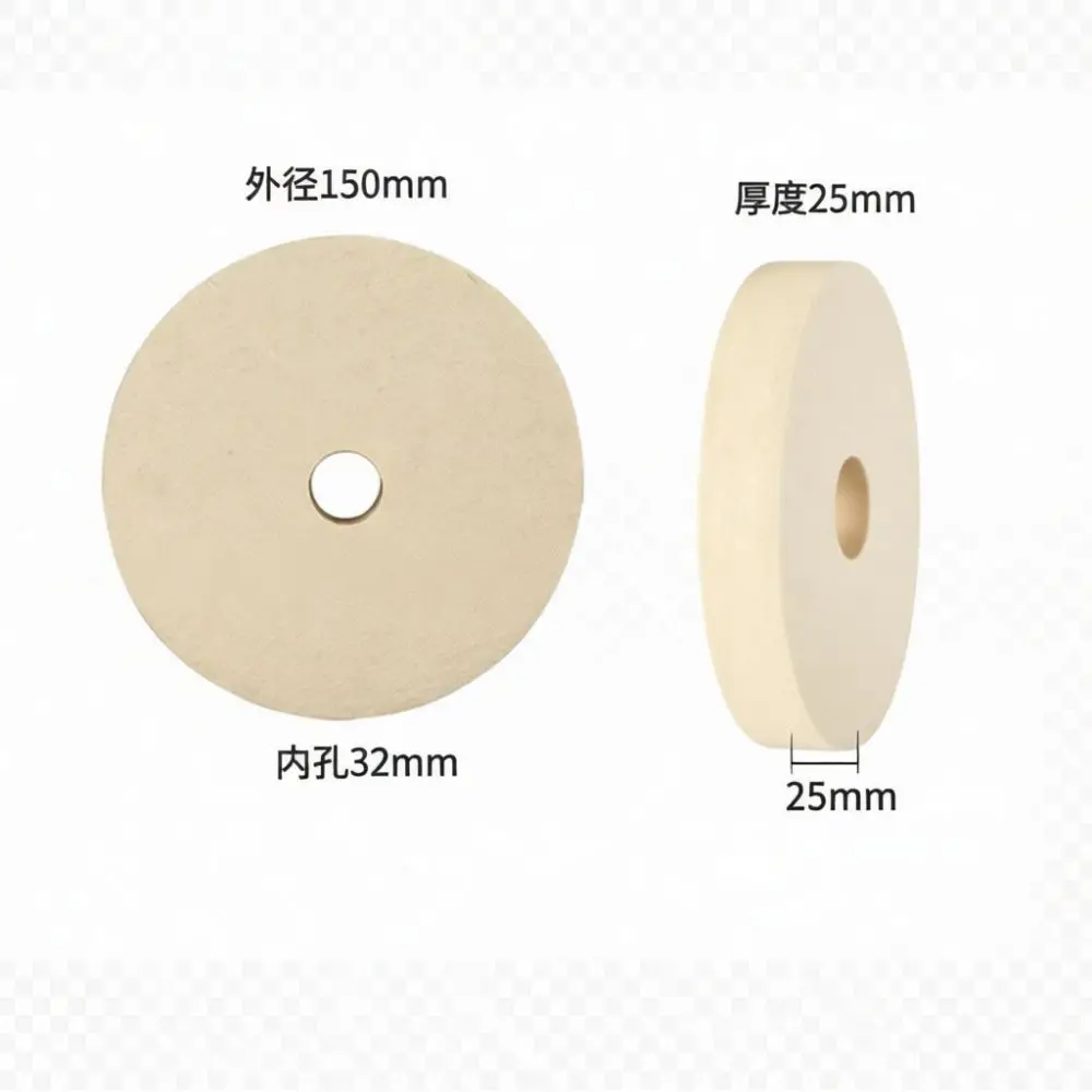 For For Zhike Wool Polishing Wheel Flat Felt Buffing Disc For Metal Grinding Stainless Steel Glass Mirror Finish