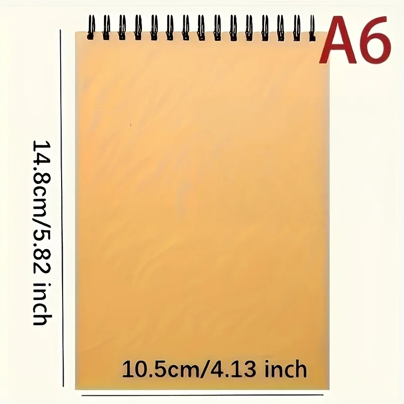 4 Pack A6 Spiral Sketch Books, 30 Sheets per Pad, Kraft Brown Cover, Blank Unlined Pages,Top Bound Sketch Pads fo