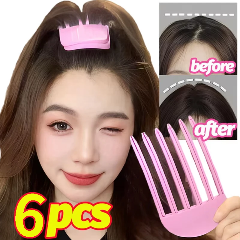 

1/6Pcs Fluffy Hair Roots Clips Women Men Black No Heat High Vertex Hair Curler Styling DIY Fluffiness Volume Wind Sculpting Comb