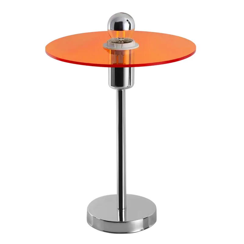 

Glass sunset saucer lamp, postmodern minimalist orange living room bedroom desk lamp