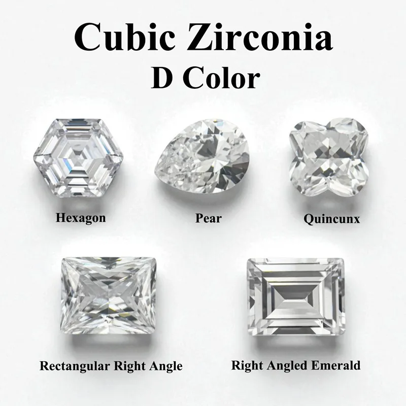 

Cubic Zirconia D Color Top Quality Multiple Shape No Certificate Loose Stones Synthetic Gems for DIY Jewelry Making Materials