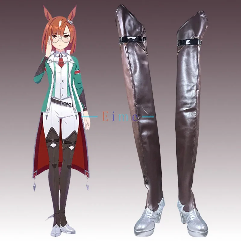 Ikuno Dictus Cosplay Shoes Game Pretty Derby Cosplay Over Knees Boots Big Size Halloween Party High Heels Custom Made
