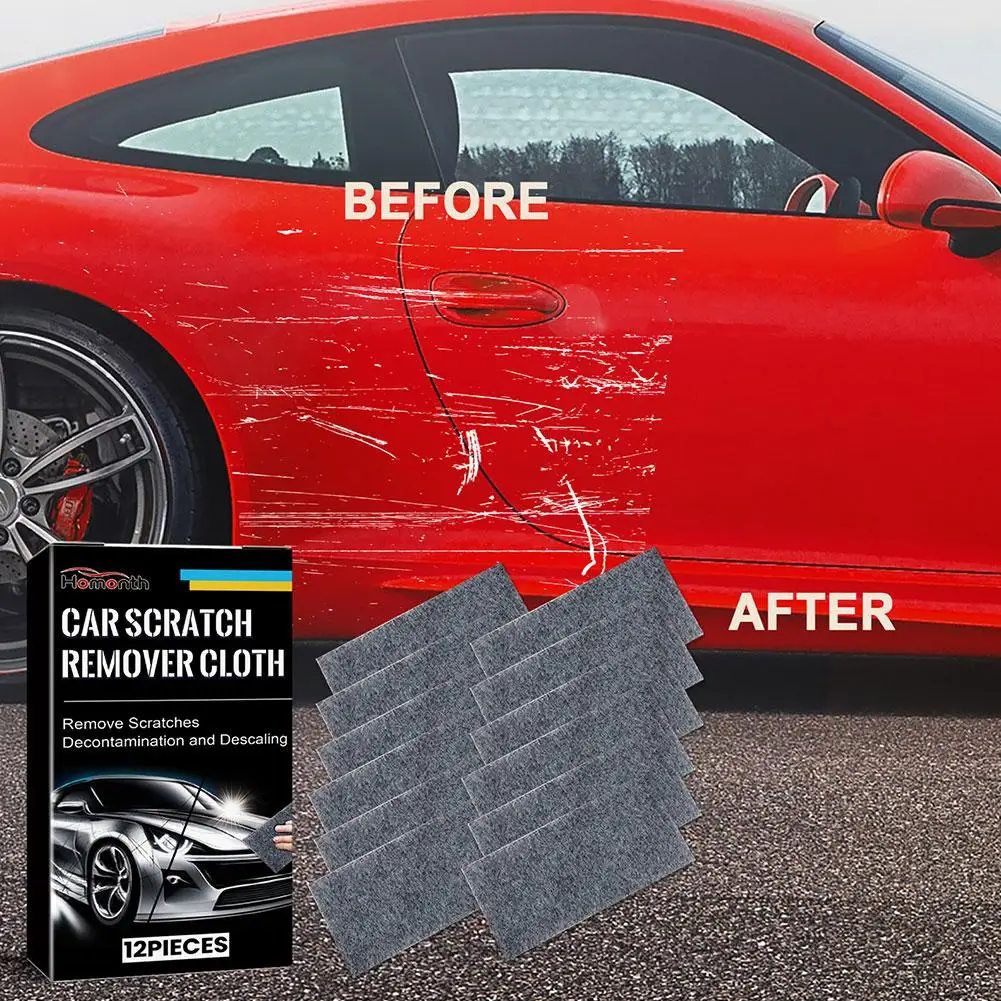 Nano Magic Cloth Easily Repair Paint Scratches Car Repair Cloth Portable Easily Repair Sparkle Nano Paint Scratch Pack F3R9