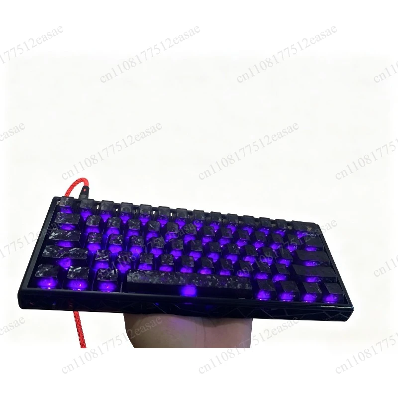 Win60He Carbon Fiber Keyboard, Magnetic Hot Swap, Custom RGB Lights, Driver Support Auto Stop On Release