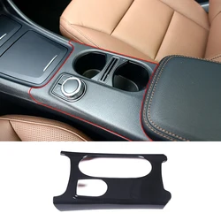 For Mercedes Benz A Class GLA CLA C117 W117 W176 X156 AMG Gloss Black Car Cup Holder Cover Trim Sticker Car Accessories LHD RHD