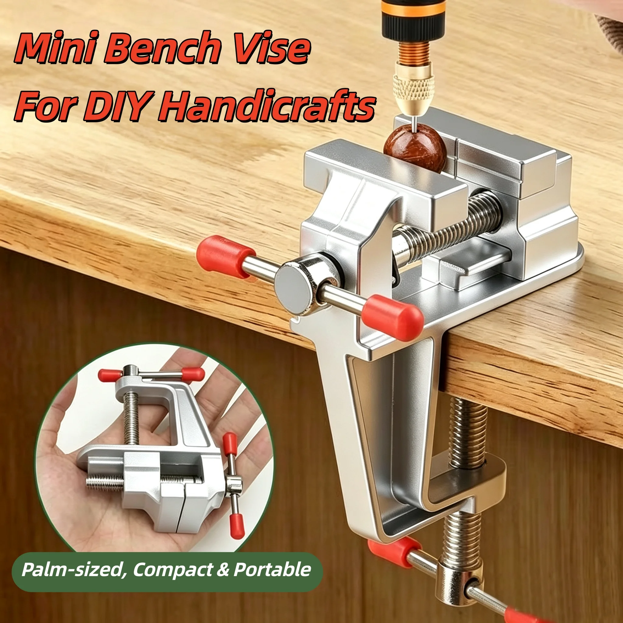 Mini Bench Vise 35mm Aluminium Multifunctional Table Clamp Vice Portable Universal Jewelers DIY Craft Mold Fixed Repair Tool