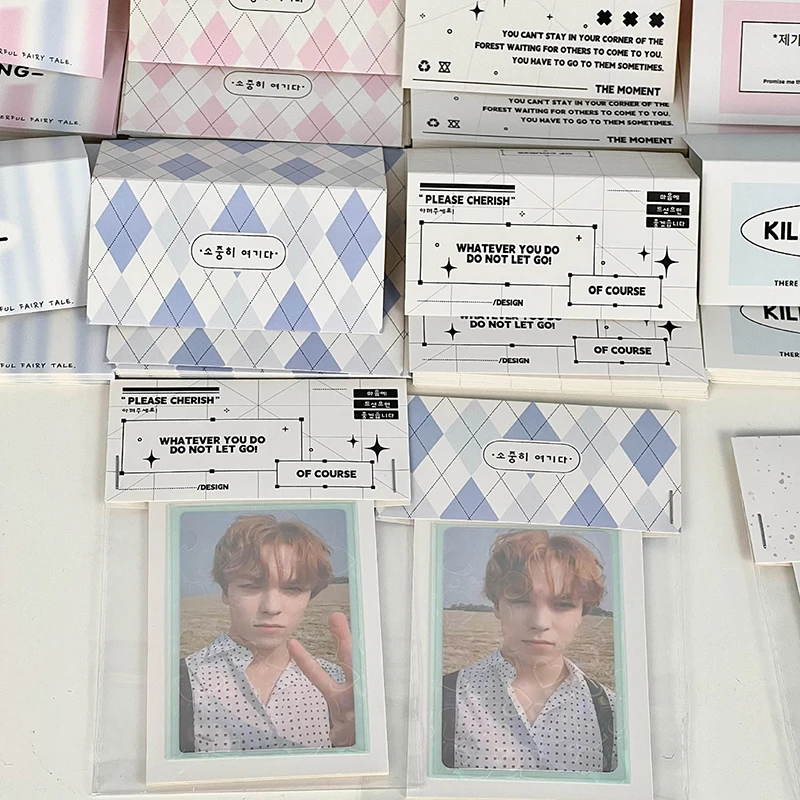 10Pcs Ins Paper Card Head Hard Paper Photocards Packaging Gift DIY Material