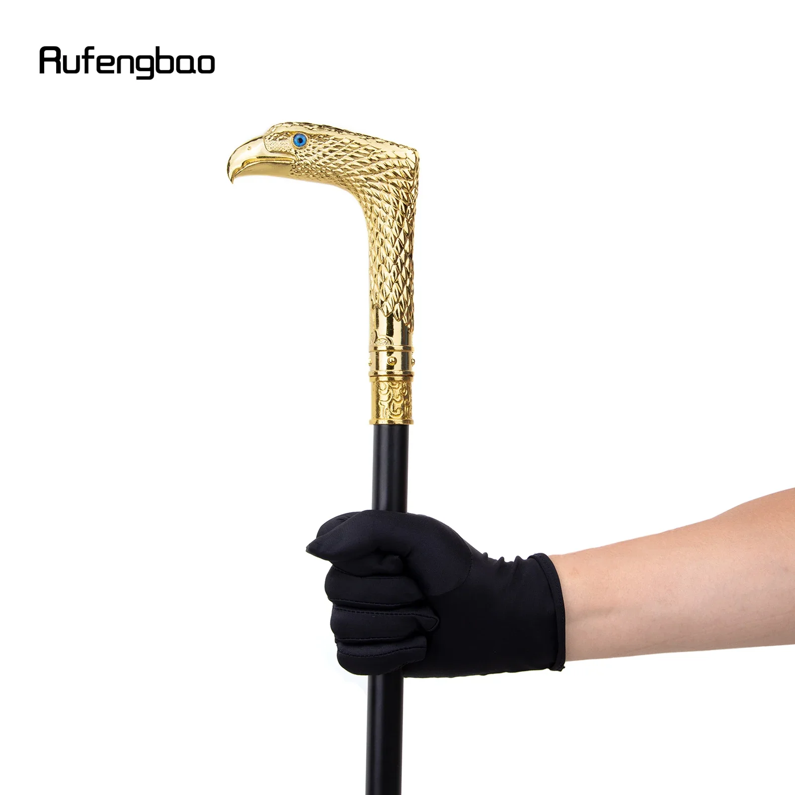 Golden blaues Auge Adler Single Joint Mode Gehstock dekorative Vampir Cosplay Party Walking Cane Halloween Crosier 93cm