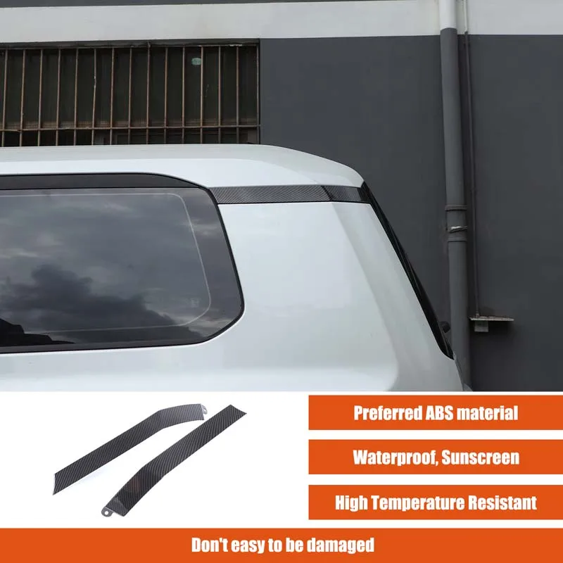 

For Toyota Land Cruiser Prado 250 LC250 2024+ ABS Carbon Fiber Car D-pillar Trim Sticker Car Exterior Replacement Accessories