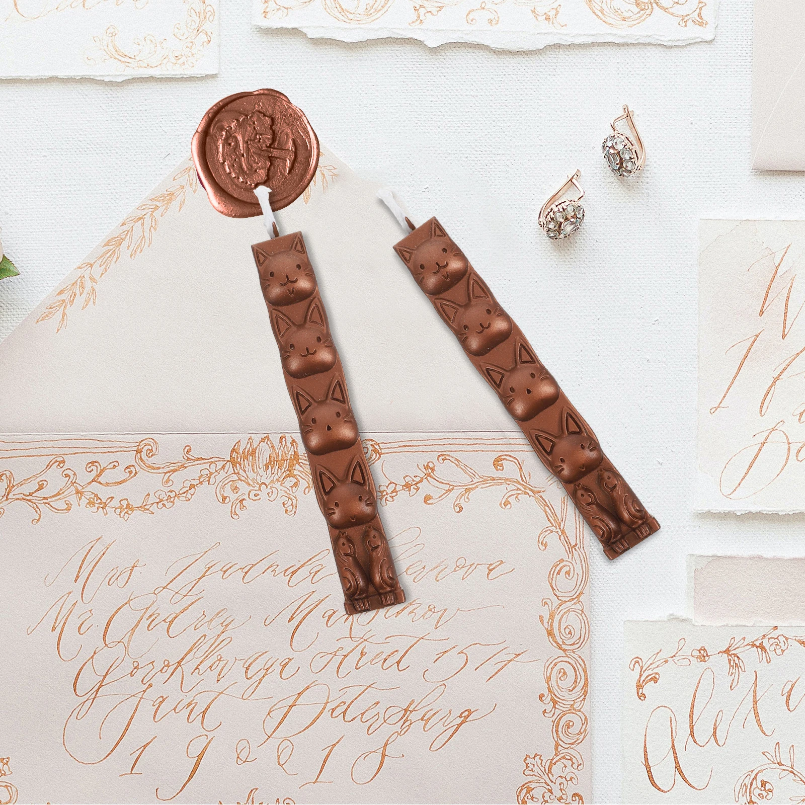 

6 Sealing Sticks With Wicks Pink Practical Clear Letter Envelope Cards Documents Letter Wax Sticks Multi FunctionalDIY