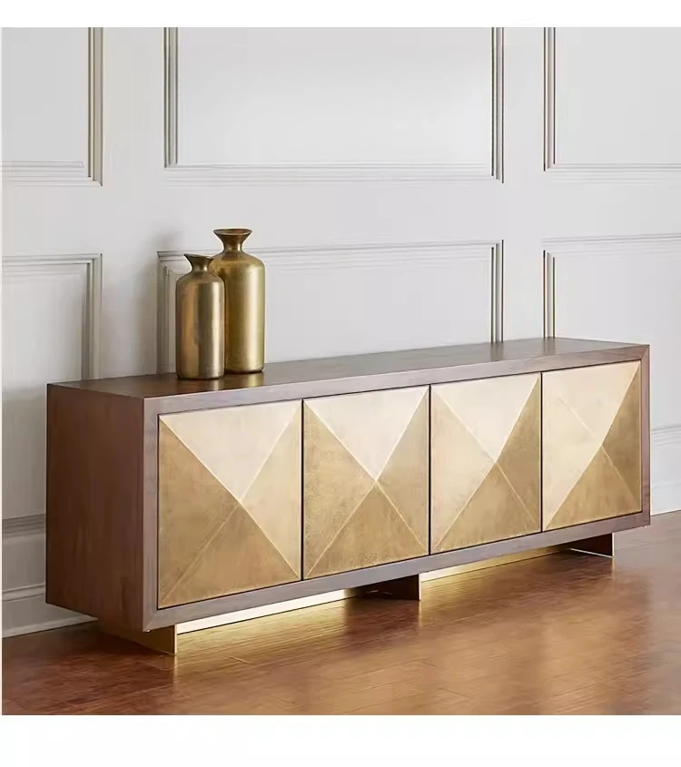 

Neoclassical TV Cabinet Three-dimensional Shoe Cabinet Decorative Cabinet Foyer Post-modern Storage Light Luxury Designer