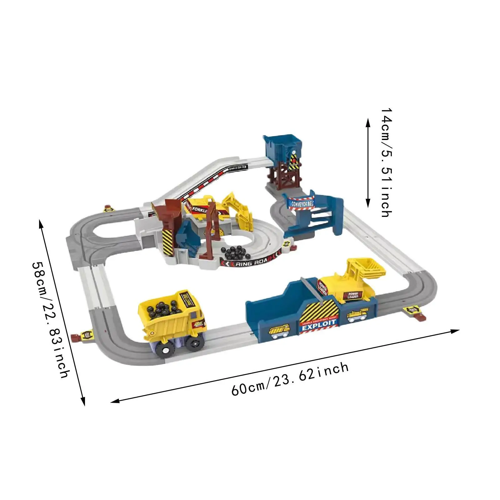 Véhicule de Construction pour Enfant de 3 à 8 Ans, Jouet de Simulation, Piste, Voiture, Cadeau de Vacances