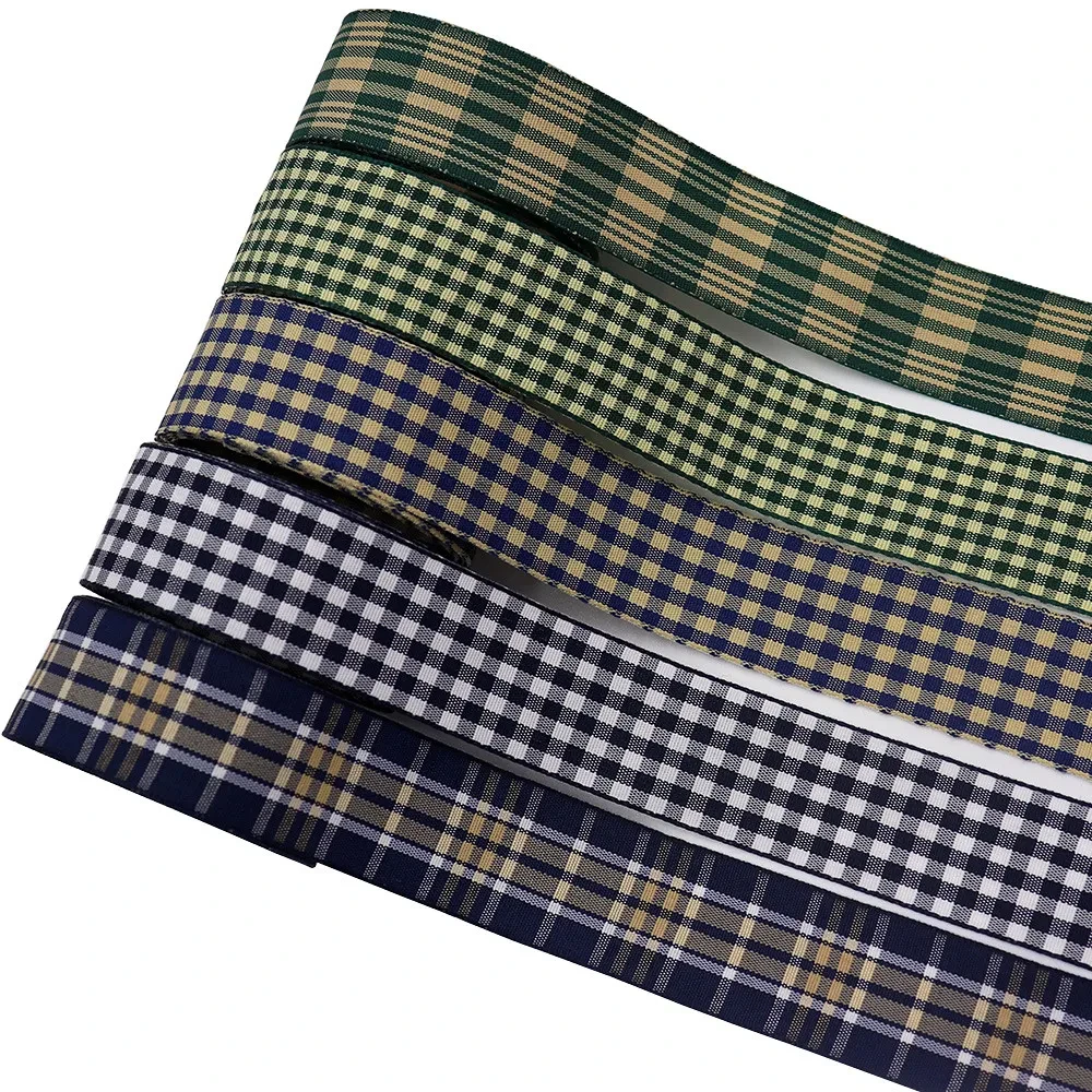 شريط منقوش من القماش القطني ، حافة منسوجة ، قماش التفتا ، طول 5 ياردة ، بوليستر ، عرض 1" #6