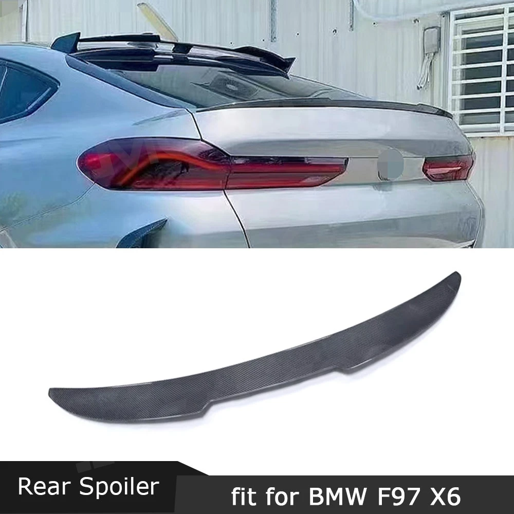 

For BMW F96 X6 2019- 2022 Carbon Fiber Car Rear Spoiler Duckbill Rear Trunk Wing Spoiler Body Kits FRP Decoration Accessories