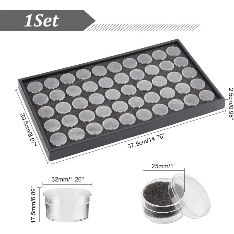 1Set 50 Gem Display Case Diamond Gemstone Storage Box