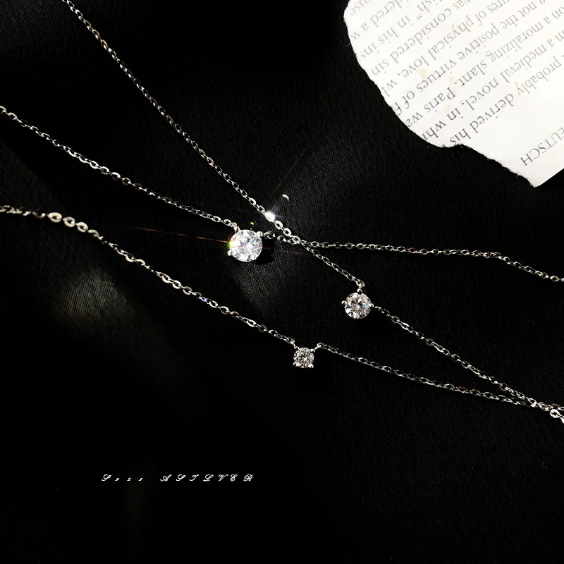 D Color 1/2/3/5 Carat Moissanite Pendant Necklace S925 Silver Chain Plate Pt950 Gold For Woman Fine Jewelry