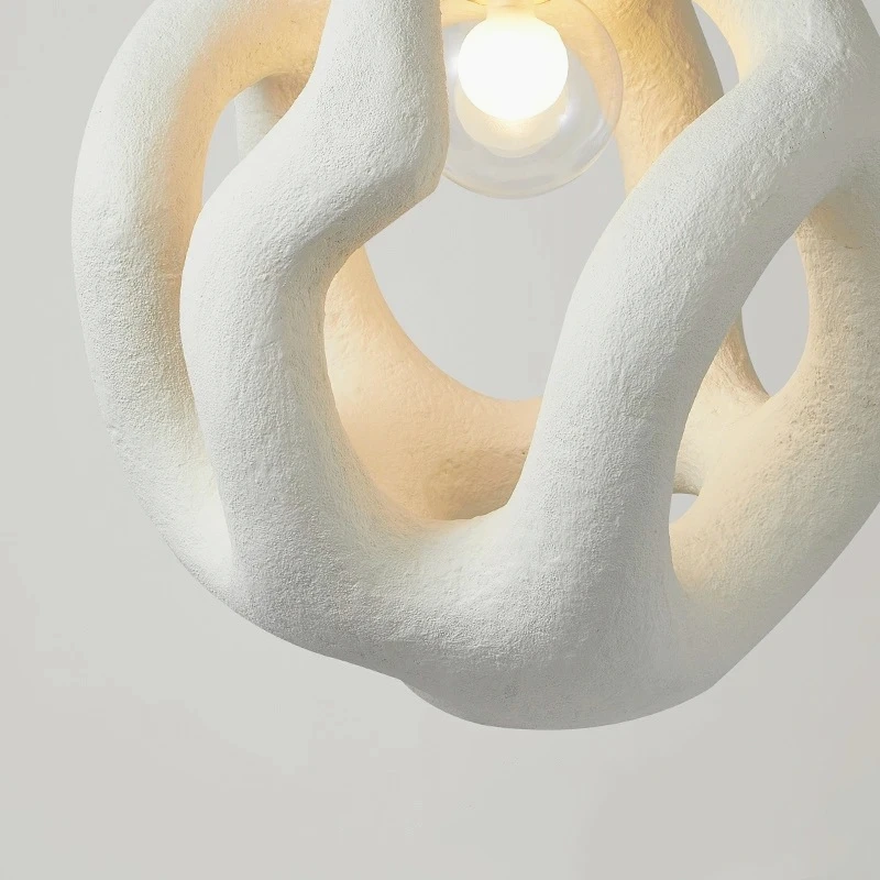 Wabi Sabi Lampe Suspendue Résine Design Luxe Luminaire Moderne pour Salon Chambre à Coucher Salle à Manger Déco Intérieure 2026