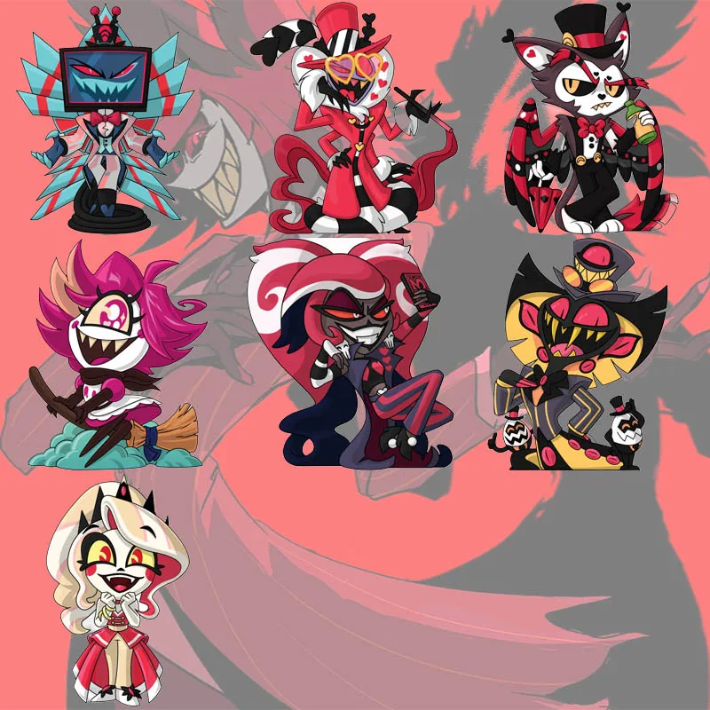 Hazbin Hotel 10CM Vaggie Alastor Cute Chibi Anime Acrylic Stand Figure Desk Decoration for Anime Fans Collectible Toy Keychain