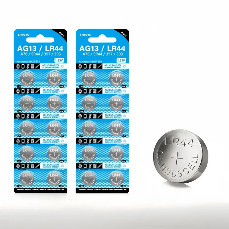 

AG13 LR44 Batteries High Capacity 357 303 SR44 L1154F A76 Premium Alkaline Battery 1.55V Button Coin Cell Batteries
