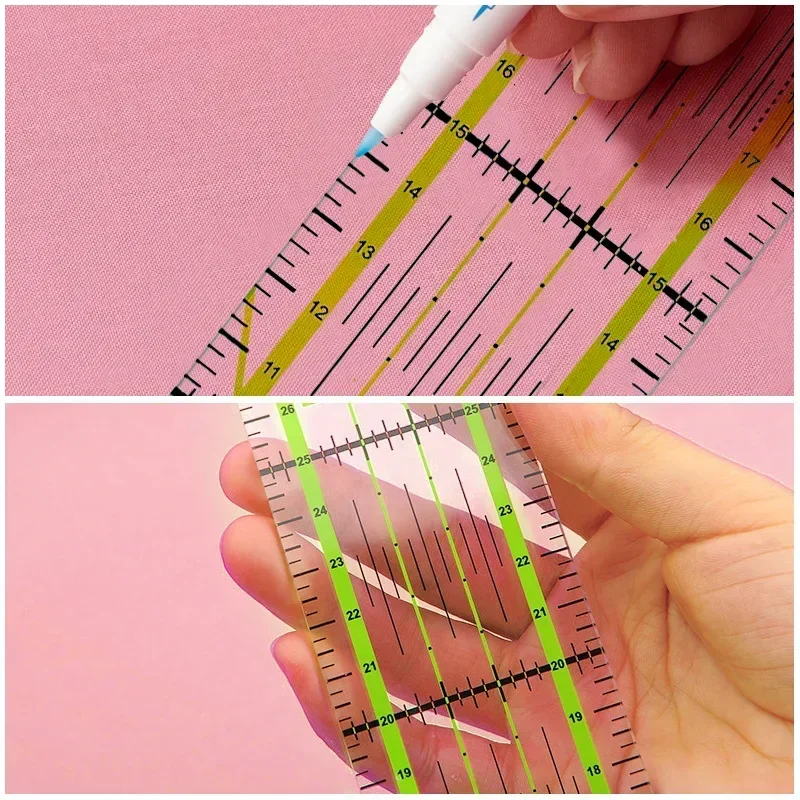 1pc Multiple Types Garment Cutting Plastic Quilting Ruler for Sewing Patchwork Tools Tailor Craft Scale Rule Drawing Accessories